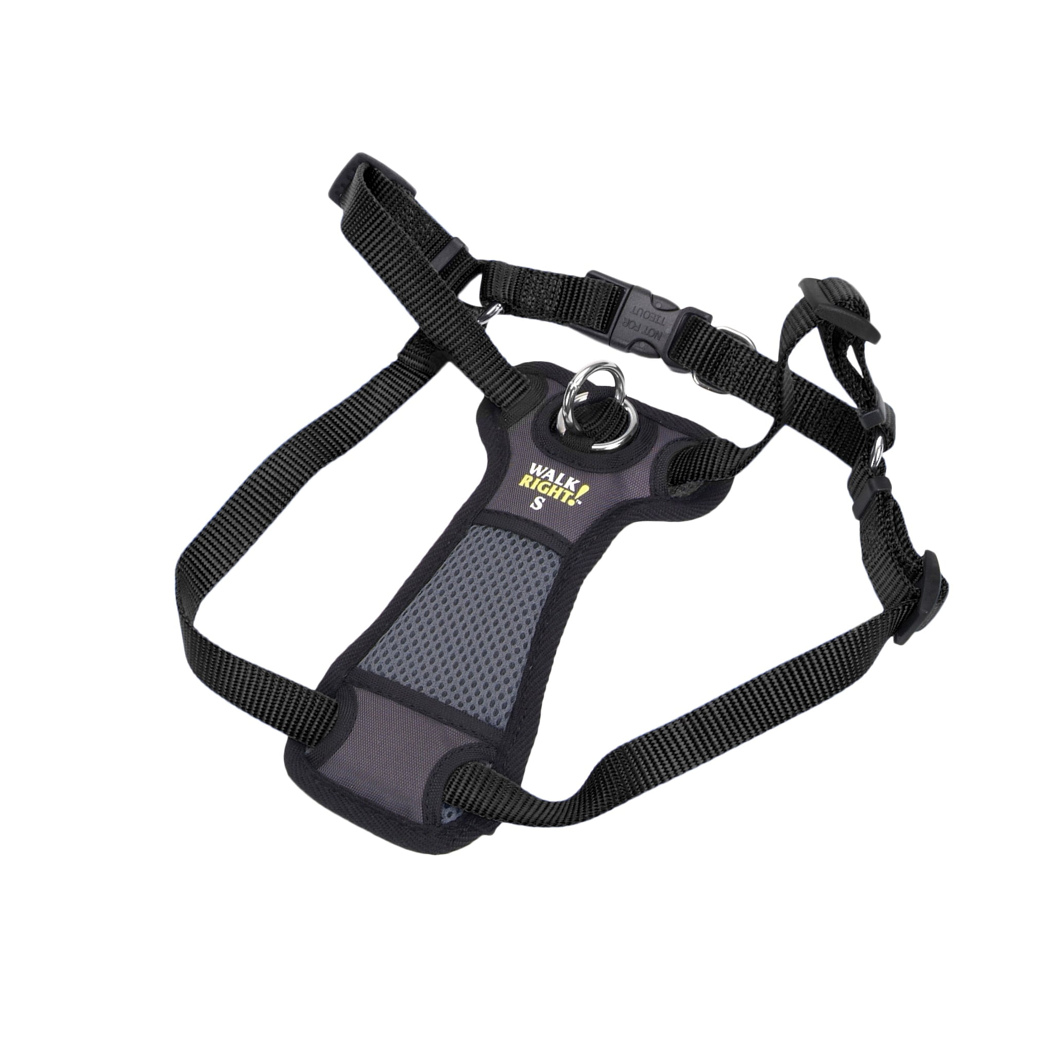 Walk Right Front Connected Dog Harness, Medium, Black