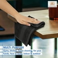 thumbnail image 5 of Casa Platino Washcloths 12 Pack, Luxury Soft and Quick Dry Bathroom Washcloths, 13"x13" Black Wash Cloths - Black, 5 of 6