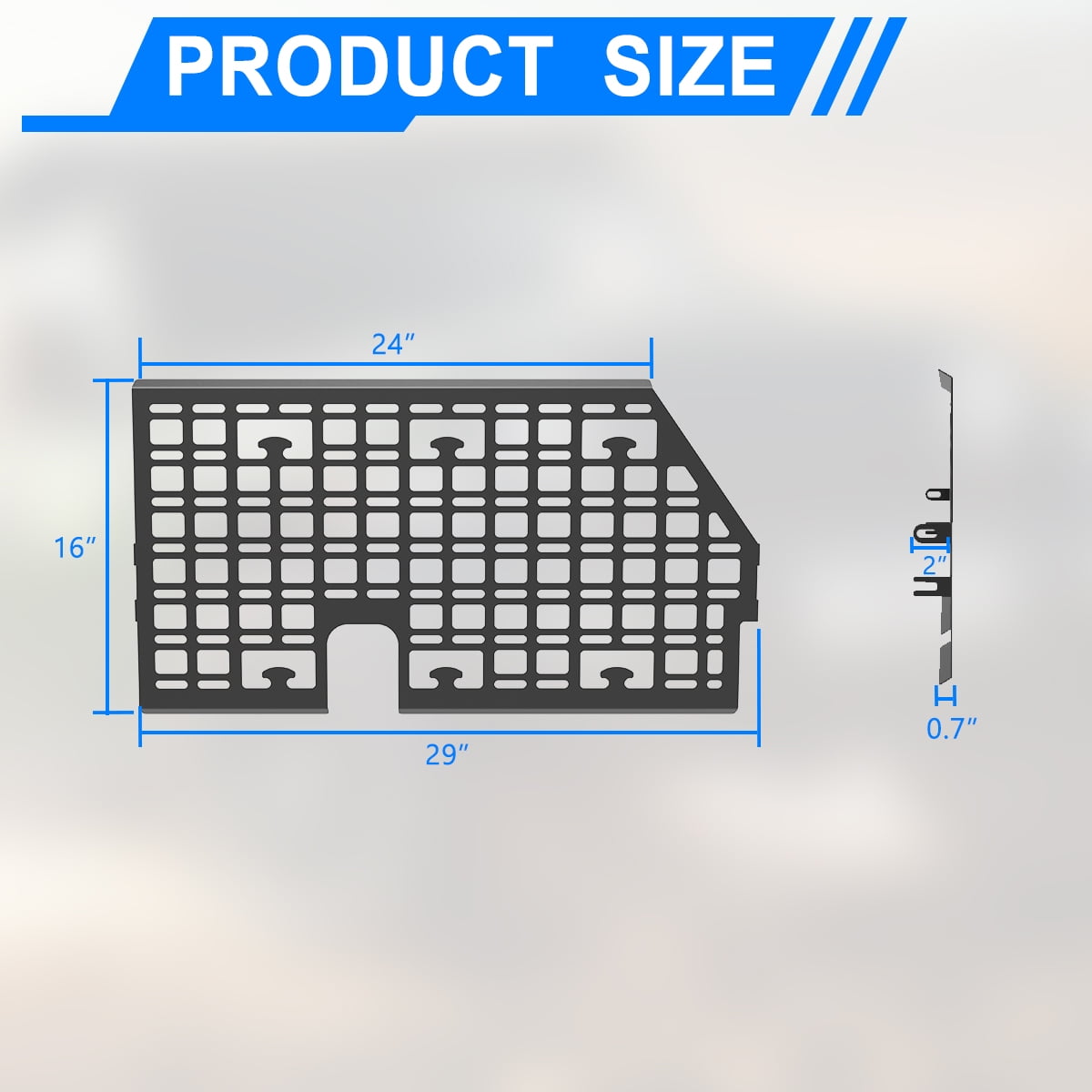 Molle Panels Fit for Toyota Tacoma 2024 2025 2026,Heavy Duty Steel Under the Rear Driver's Side Seat Molle Panels