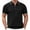 Black, variant on Men's Zip-Up Polo Shirt Short Sleeve Fashion Golf Shirt Summer Classic Polo T-Shirt