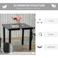 thumbnail image 4 of Outsunny Patio Dining Table for 4, Rectangular Aluminum Outdoor Table for Garden Lawn Backyard, Black, 4 of 9