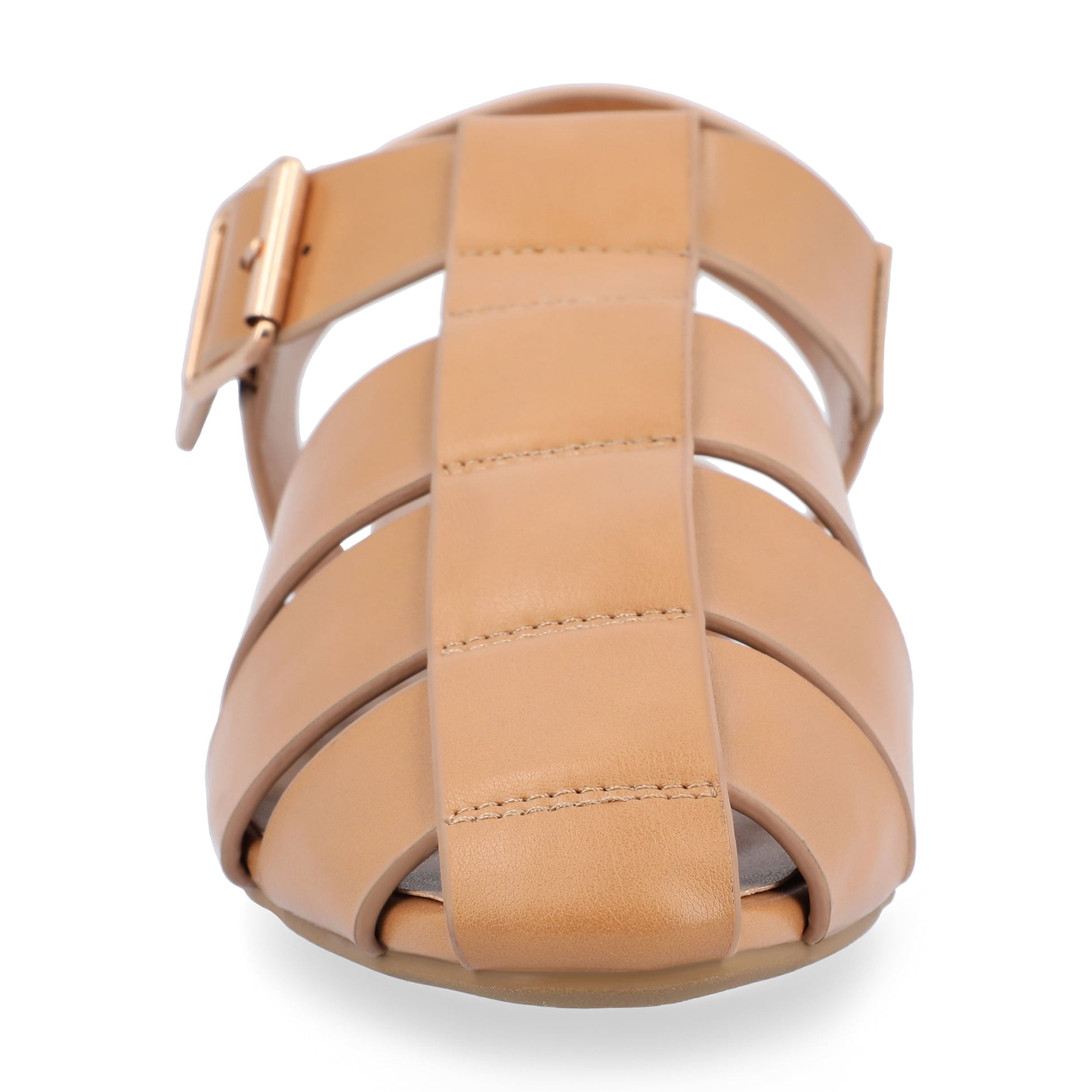 Journee Womens Cailinna Caged Buckle Square Toe Flats, Widths Available