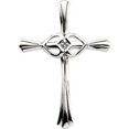 thumbnail image 3 of Cross Pendant with Diamond in 14k White Gold, 3 of 5