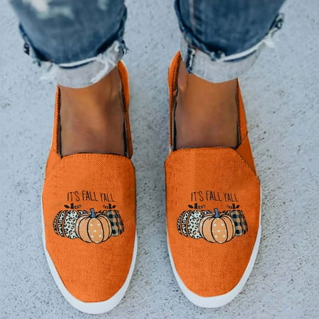 

ERTUTUYI Fashion Women s Casual Shoes Breathable Slipon Flats Outdoor Leisure Orange 42