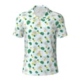 thumbnail image 2 of Daiia Pineapple Pattern Men’s Polo Shirts,Solid Deck Shirt,Classic Fit, Breathable Cotton Polo for Casual and Sport Wear-Large, 2 of 9