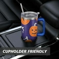 thumbnail image 7 of Cartoon Halloween Pumpkin 40 oz Coffee Tumbler with Handle Rust Resistant Coffee Travel Mug Decorative Tumbler for Home Office Supplies Camping Outdoor, 7 of 7