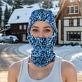 thumbnail image 2 of Unique Bargains 1 Pc Quick-drying Ice Silk Geometric Balaclava Face Mask Dark Blue, 2 of 5