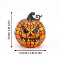 thumbnail image 7 of Vintage Halloween Pumpkin Lamp Decor, Classic Stained Glass Pumpkin Table Lamp, Cozy Ambient LED Light for Holiday Party Mantel Fall Home Decorations L C-1PC, 7 of 7