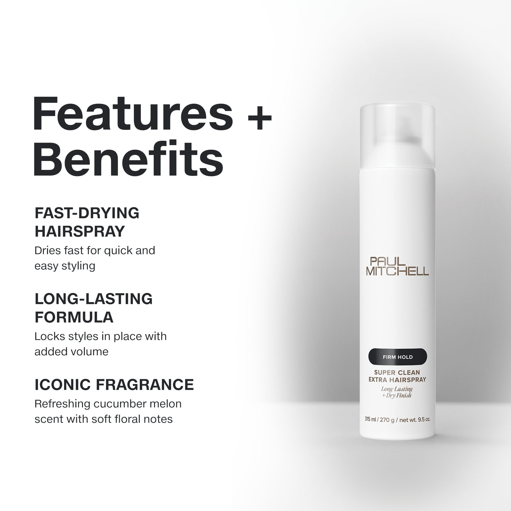 Paul Mitchell Super Clean Extra Hairspray, Long-Lasting, Firm Hold