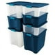 Sterilite 12 Gallons Fourre-Tout de Rangement, 6 Paquets, Bleu et Clair – image 5 sur 5