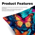thumbnail image 2 of Butterfly Luxurious Velvet Pillow Covers with Unique Patterns - Set of 2, 16x16, 18x18, 20x20 Inches for Throw Pillow Inserts - Ideal for Home Decor and Gifts, 2 of 6