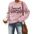 thumbnail image 2 of Arlun Soccer Mom Sweatshirts for Women Crewneck Long Sleeve Casual Pullover Tops Hoodless Vintage Soccer Graphic Sports Sweatshirts 2025 Stylish Leisure Outfits Pink S, 2 of 4