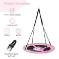 thumbnail image 4 of Goplus 40'' Flying Saucer Tree Swing Indoor Outdoor Play Set Swing for Kids Dark Pink, 4 of 10