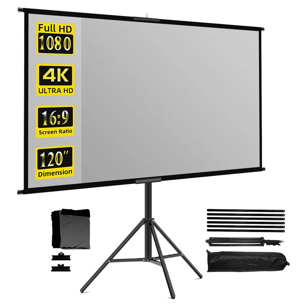 Florascent Outdoor Projector Screen with Stand 120 inch 16:9