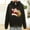 Black, variant on Kiplyki Autumn Sweatshirts Christmas Hoodie Santa Claus Print Top Sweatshirt Long Sleeve Blouse