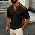 thumbnail image 2 of Guluxicc T Shirt for Mens V Neck Casual Short Sleeve Trendy T-Shirts, 2 of 9