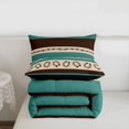 thumbnail image 6 of jejeloiu Rustic Western Horseshoe Full Size Comforter Sets Kids,Vintage Cowboy Print Bedding Sets,Reversible,3-Piece, 6 of 8