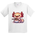 thumbnail image 3 of Inktastic Funny Axolotl Ramen Lover Youth T-Shirt, 3 of 5