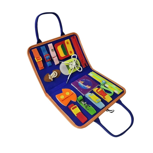 tablero ocupado Foldable Dressing Learning Exercise Educational Game Self- Dress Aids Montessori Toys for Travel Toddlers , Los 45x28cm Magideal tablero ocupado