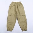thumbnail image 6 of GBSYEWXS Trousers For Little Boys Childred Outdoor Cute Comfort Waist Cargo Khaki Pants Size 11-12 Years, 6 of 8