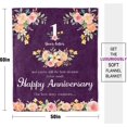 thumbnail image 6 of 1 Year Anniversary Wedding Gifts for Him Her, One Year, First Anniversary Blanket Gifts for Boyfriend, Girlfriend, Valentines Day Gifts for Couple, Wife, Husband, 50x60 Super Soft Throw Blanket, 6 of 6