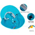 thumbnail image 3 of Sombrero de bebé de verano, sombrero fino de ala grande para el sol para salir, protector solar, malla solar, transpirable, sombrero de pescador para niños y niñas, 3 of 5
