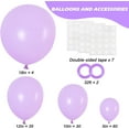 thumbnail image 2 of TETOU 129Pcs Pastel Purple Balloon, Latex Party Balloons, Different Sizes 18/12/10/5 Inch Party Balloon Kit for Birthday Party Graduation Baby Shower Wedding Balloon Decoration - Pastel Purple, 2 of 7
