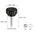 thumbnail image 2 of Uxcell 4 Set Male Thread Head Knurled Clamping Knobs Thumb Screws with Nuts Washers Black M5 x 25mm x 25mm ["Zinc Plated Carbon Steel"], 2 of 5