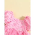 thumbnail image 4 of Bagilaanoe Toddler Baby Girl Summer Dress 3D Butterfly Puff Short Sleeve A-line Princess Dresses 6M 12M 18M 24M 3T 4T Kid Tulle Skirt, 4 of 9