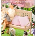 thumbnail image 4 of 10 x sofá almohada suave casa de muñecas mini muebles 4x4cm rosado Zulema cojín del sofá de la casa de muñecas, 4 of 7