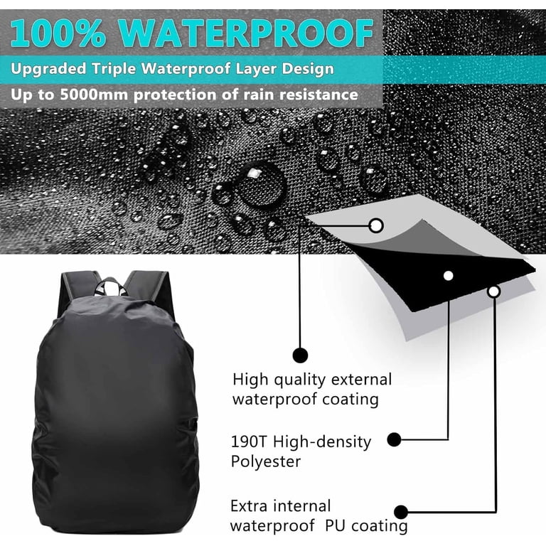 Mrsxxnty Waterproof 20 L Backpack Rain Cover, Black Mrsxxnty Waterproof 20 L Backpack Rain Cover, Black