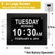 thumbnail image 2 of Reloj JALL con calendario digital y alarma, pantalla grande de 8 pulgadas, color negro, 2 of 5