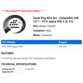 thumbnail image 2 of Spark Plug Wire Set - Compatible with 1971 - 1974 Jaguar XKE 5.3L V12 1972 1973, 2 of 2