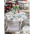thumbnail image 4 of Outdoor Tablecloth with Umbrella Hole and Zipper, Blue Coastal Fall Round Table Cloth 60 Inch Waterproof Tablecloth, Thanksgiving Pumpkins Starfish Coral Picnic Table Cover for Patio Camping, 4 of 7