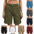 thumbnail image 6 of Husipze Hiking Cargo Shorts for Women Multi-Pocket Lightweight Relaxed Fit Casual Bermuda Shorts for Golf Travel Outdoor Blue S, 6 of 6