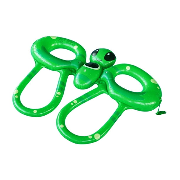 Chaleco de natación inflable para niños, dispositivo de flotación para natación, flotador de piscina ajustable para Verde