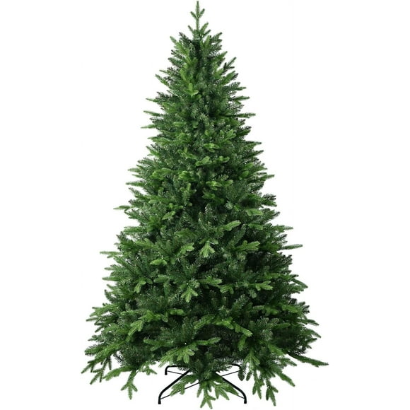 5 FT Artificial Christmas Tree with 1020 PE&PVC Mixed Branch Tips, Unlit Hinged Premium Spruce Fake Xmas Trees, Green, Foldable Base