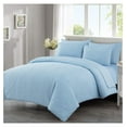 thumbnail image 2 of Liam Chambray Blue Queen Size Bed in a Bag Comforter Set - 7 Pieces Coin Pattern Lightweight Comforter with Bed Sheets, Pillowcases & Shams Bedding Set for All Seasons, 2 of 9