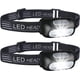 thumbnail image 1 of Linterna frontal recargable, paquete de 2 faros LED IPX4 impermeables con luces de advertencia rojas y 5 modos de luz para pescar, correr, trotar y acampar., 1 of 5