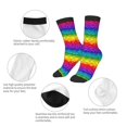 thumbnail image 3 of Naloa Bright Rainbow Kids Socks Unisex Kids and Toddlers' Crew Socks, ,1 Pairs, 3 of 5