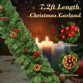 thumbnail image 5 of Himaly 7ft Christmas Garland, Artificial Xmas Garland Plants for Holiday Christmas Decor, 5 of 11