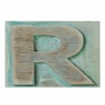thumbnail image 1 of Letter R Cutting Board, Wooden Alphabet Block Antique Letterpress Theme Grunge Display Print, Decorative Tempered Glass Cutting and Serving Board, Small Size, Mint Green Pale Brown, by Ambesonne, 1 of 1