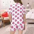 thumbnail image 5 of Icvfdpl Ensemble de Tenue pour Fille Tout-Petit 2 Pcs Pyjamas Enfants Imprimé Graphique Chemise à Manches Courtes Boutonnée Shorts Ensemble de Pyjama Confortable 6-7 Ans, 5 of 5