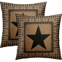 Western Throw Pillow Cover 20x20 Inch Texas Star Pillow Covers ​Set of 2 Primitive Vintage Decorative Pillowcase for Home Bedroom Sofa