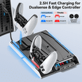 thumbnail image 2 of Tokluck PS5 Slim Cooling Stand with Charging Station, PS5 Accessories for Playstation 5 Slim Disc & Digital Console, Dual Controller Charger for Dualsense & Edge Controller, 2 of 6
