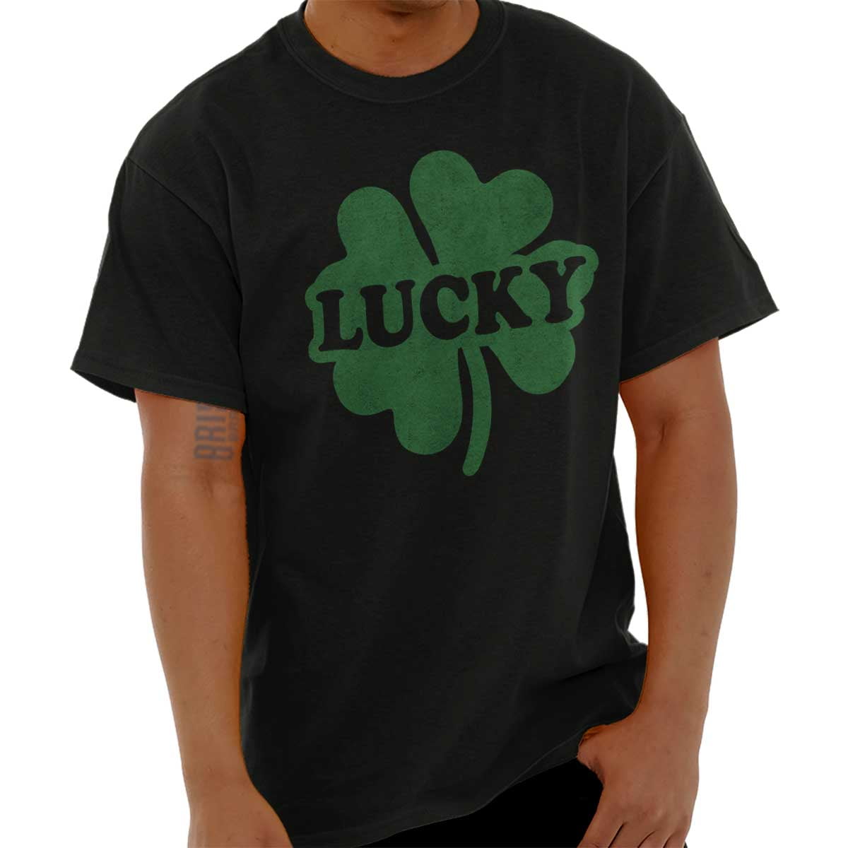 Shamrock Green Lucky Brand Men/'s Short Sleeve Graphic Tee Shirt Size XL