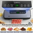 thumbnail image 3 of CKemu Food Vacuum Sealer Machine, 8-in-1 Food Sealer, Compact Design, 10s Sealing, Dry, Wet, Seal, Double Seal Mode, Built-in Cutter, with 20 Vacuum Bags (Black） C101, 3 of 3