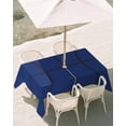thumbnail image 2 of Outdoor Tablecloth with Umbrella Hole, Dark Blue Basketball Texture Zippered Table Cloth for Rectangle Tables, Abstract Ball Sport Theme Washable Waterproof Tablecloths for Picnic Patio Garden, 2 of 9