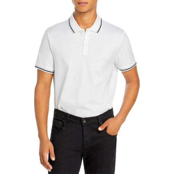 Michael Kors Mens Cotton Collared Polo White XXL
