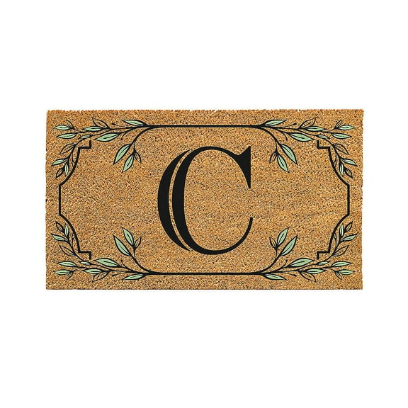 Monogram Coir Mat, Letter "C"